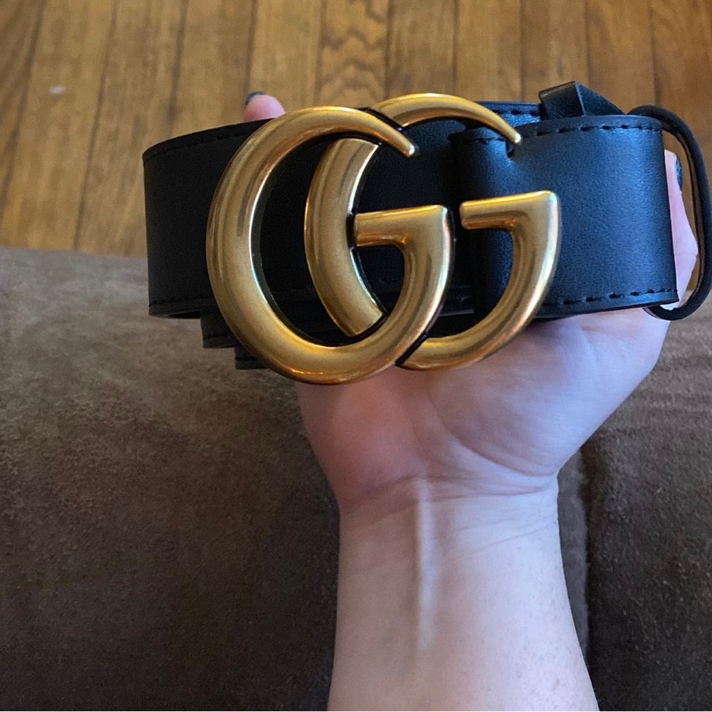 Gucci Marmont Wide Leather Belt